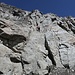 Beginn des gesicherten Steigs zum Col de la Gouille. Der Teil mit den dünnen Tritthilfen bis zur Leiter ist der schwierigste. Am Abstieg haben wir dort abgeseilt (Foto beim Abstieg).