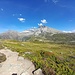 Rückblick über den Simplonpass zum Hübschhorn (3.192 m).
