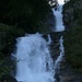 La cascata di Tignet ingrossata verso sera