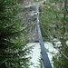 Die Hängebrücke ist ziemlich in der Mitte des Klettersteigs