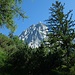 ein erster Blick auf die dolomitenähnlichen Felsen des Mühlsturzhornes