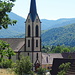 Blick auf die Kirche von Gunsbach