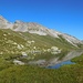 Aufstieg zur Fuorcla Sesvenna.<br />Namenloser See bei 2380 m Höhe