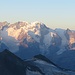 Gipfel des Breithorns, Gobba di Rollin und Klein Matterhorn im Zoom