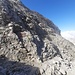 Blick auf die kurzen Kletterpassagen beim Aufstieg zur Cima SUSAT (kurz hinter der Bocca dei due Denti)