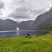 Andere Wanderer in eindrücklicher Landschaft