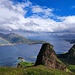 Fantastische Landschaft und Stimmung im Abstieg