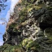 Kletterfelsen neben dem Adamsteig, die aber wegen der Kernzone des Nationalparks nicht genutzt werden dürfen.
