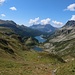Vue sur le Lago di Devero, dans la montée à l'Albrunpass