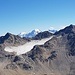 Sesvenna-Gletscher mit Ortler im Zoom