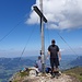 Tourengänger starranger auf dem Gipfel des Entschenkopf 2043m