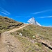 Mit Sicht aufs Matterhorn bei Riffelberg