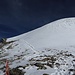 Unterhalb der Eisnase. Der neue Weg führt unterhalb entlang zu P. 4163.