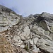 canale di salita, dopo il primo tratto continuare sulla destra