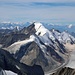 Aletschhorn mit Mont Blanc darüber - tolle Konstellation