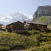 Die Rotstockhütte ist schön gelegen. Hier trinken wir ein Radler.