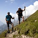 Sven und Adi, auf dem Weg zur Gspaltenhornhütte.