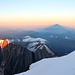 Der Mont Blanc wirft Schatten. Erinnert mich an den Teide...