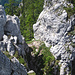 Die Abseile/Kletterpassage im Rückblick