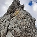 Das letzte Stück wird mit Seilhilfe abgeklettert