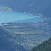 Zoom hinunter nach Le Prese und dem Lago di Poschiavo