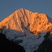 Die aufgehende Sonne taucht die Nordwand der Königsspitze in ein malerisches Farbenspiel.