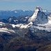 Blick schräg nach unten zum Matterhorn