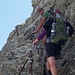 Am Lisengrat wird's gleich wieder wild. Zunächst steigt man am Nordwestgipfel des Chalbersäntis steile Treppenstufen hinauf....