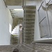 Die Treppe zum oberen Geschoß