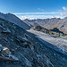 Rückblick - 20 Meter Gletscher sind auf der Wanderung dabei.