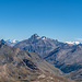 Grivola mit Matterhorn und Monte Rosa