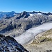 Tiefblick vom Klein Furkahorn zum Rhonegletscher