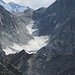 Der Rest des Hüttekarferners, über den es zum Glockturm aus dem Radurschltal geht. In der Rinne oben raus scheint es kein Eis mehr zu haben