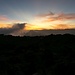 der afrikanische Sonnenuntergang trumpft auf..
