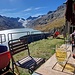 Schöne Terrasse im Berghaus Oberaar