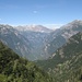 Blick von der Alp Airon ins Valle Bedretto. In der Mitte der Basodiono (3272 M.ü.M.)