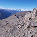 Il percorso fatto e sullo sfondo il Monte Bianco