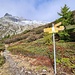 <b>Alla quota di 1942 m il sentiero si innesta nel più ampio Sentiero alto Val Bedretto, che seguo in direzione sud-ovest. </b>