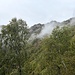 die Bergspitzen über uns sind nur selten gut zu sehen
