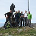 Foto di gruppo sulla cima del Monte Rotondo (m 2496). Da sinistra Giorgio, Gigi, Gimmy, Giordano, Luciano, Imerio.