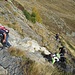 Sulle ripide serpentine che portano alla Bocchetta di Stavello.