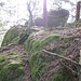 Der Felsen, der bei hikr.org als "Rossfelsen Nordwest" eingetragen ist, wird von der oberen Seite her erreicht, man muss aber noch etwas kraxeln, wenn man ganz hinauf will.