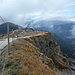 Blick vom Gipfel zur Bergstation und nach St. Ulrich