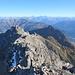 Blick von der Kreuzjochspitze zur Südlichen Kreuzjochspitze und zur Silberspitze