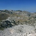 Blick vom Sattel Struga auf den Abstiegsweg