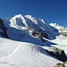 Eine dünne Neuschneeschicht verdeckt die massive Schmelze