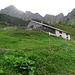 Hinterkriegbödenalpe vor dem Westgrat des Zitterklapfens