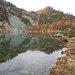 Le cristalline acque del Lago di Ragozza, posto ai piedi di Cima Verosso.