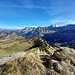 Auf dem Gipfel, Blick über den langen Nordostkamm.