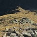 Blick voraus über den abzusteigenden Rücken